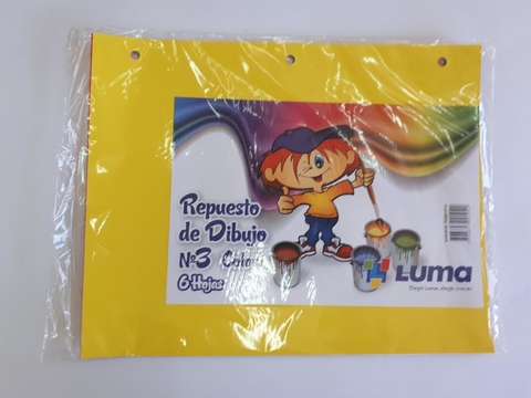 Repuesto de dibujo color Nº3  luma papel