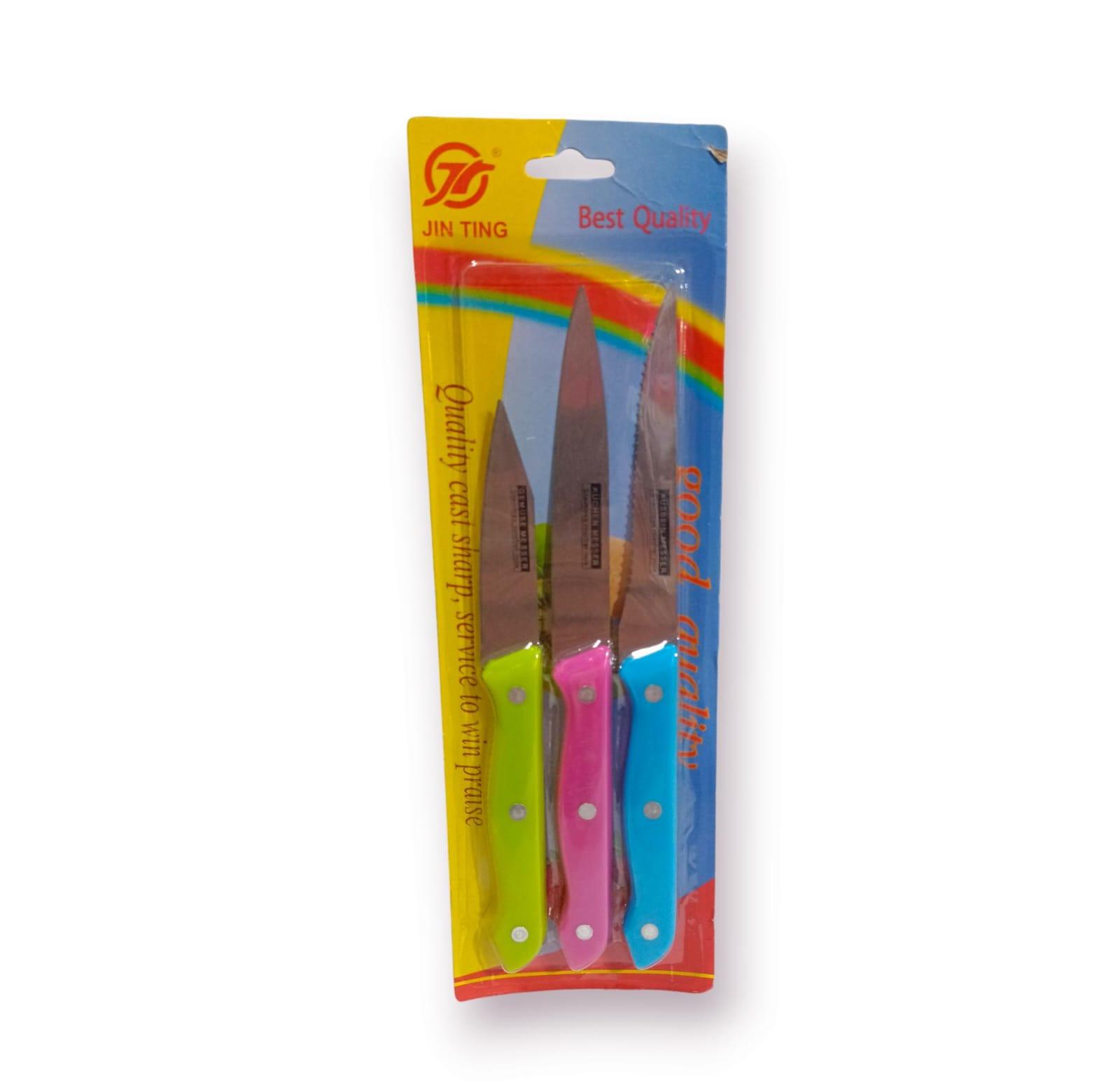 CUCHILLOS - SET X3 - EN BLISTER - 23CM