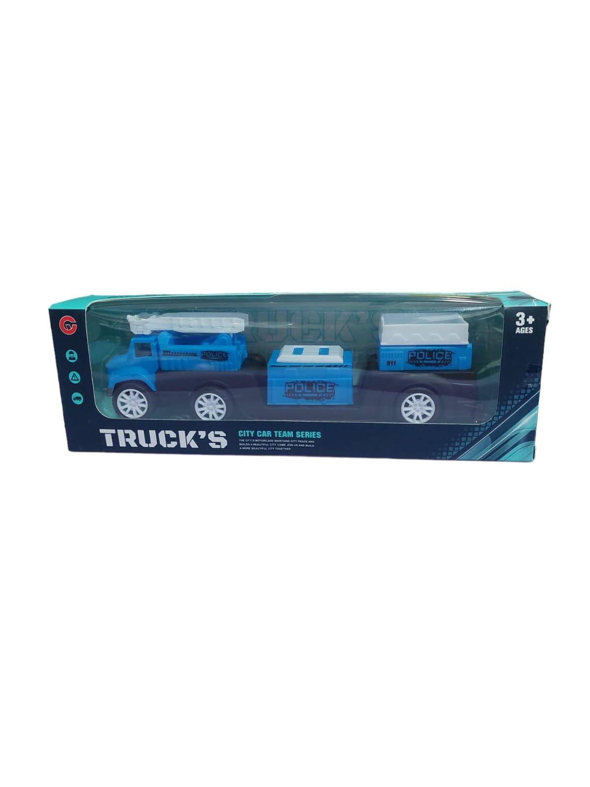 CAMION DE POLICIA A PULL BACK- EN CAJA- 7X22CM