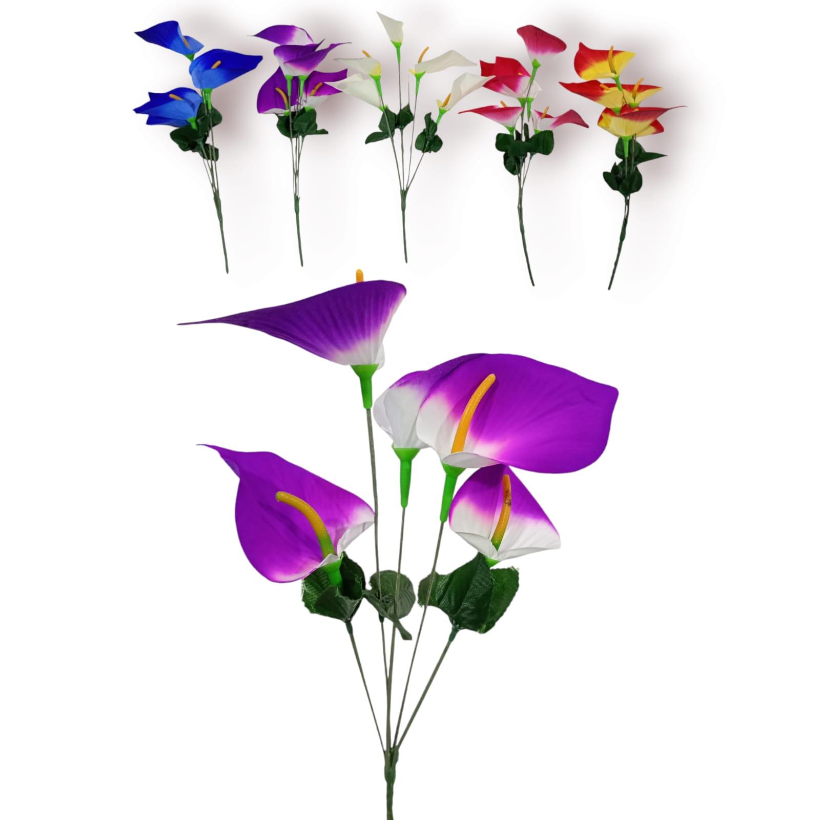 FLORES ARTIFICIALES X 5 UNIDADES CALAS 36CM