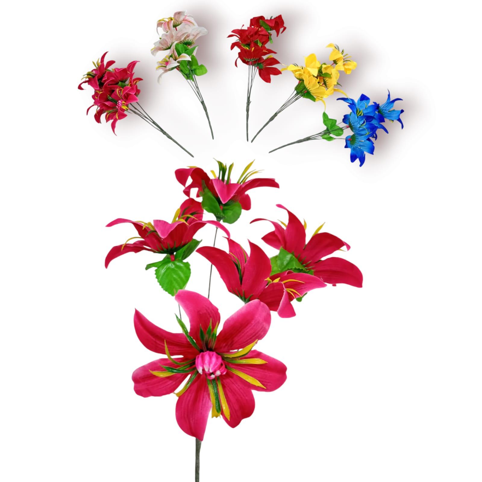 FLORES ARTIFICIALES X 5 UNIDADES LIRIOS 36CM