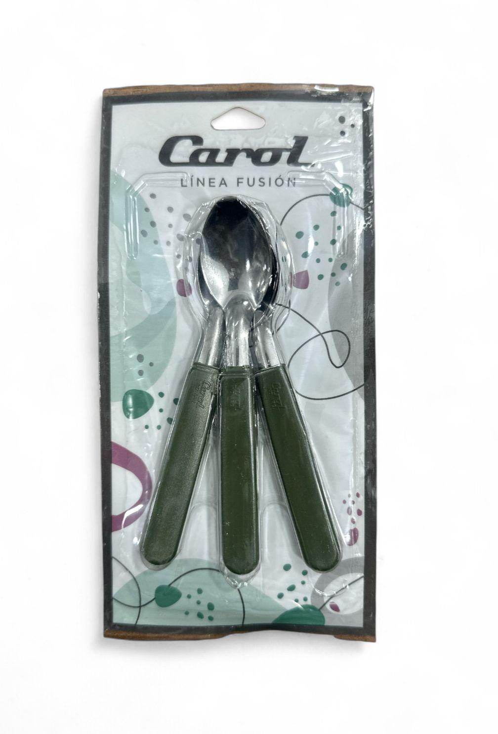 CUCHARITA X 3 UNIDADES CAROL VERDE 