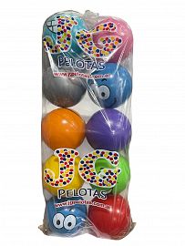 PELOTA X 10 UNIDADES ESTAMPADA CARITAS EN BOLSA