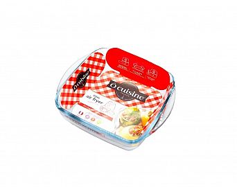 BANDEJA/FUENTE VIDRIO CUADRADA 1LTS