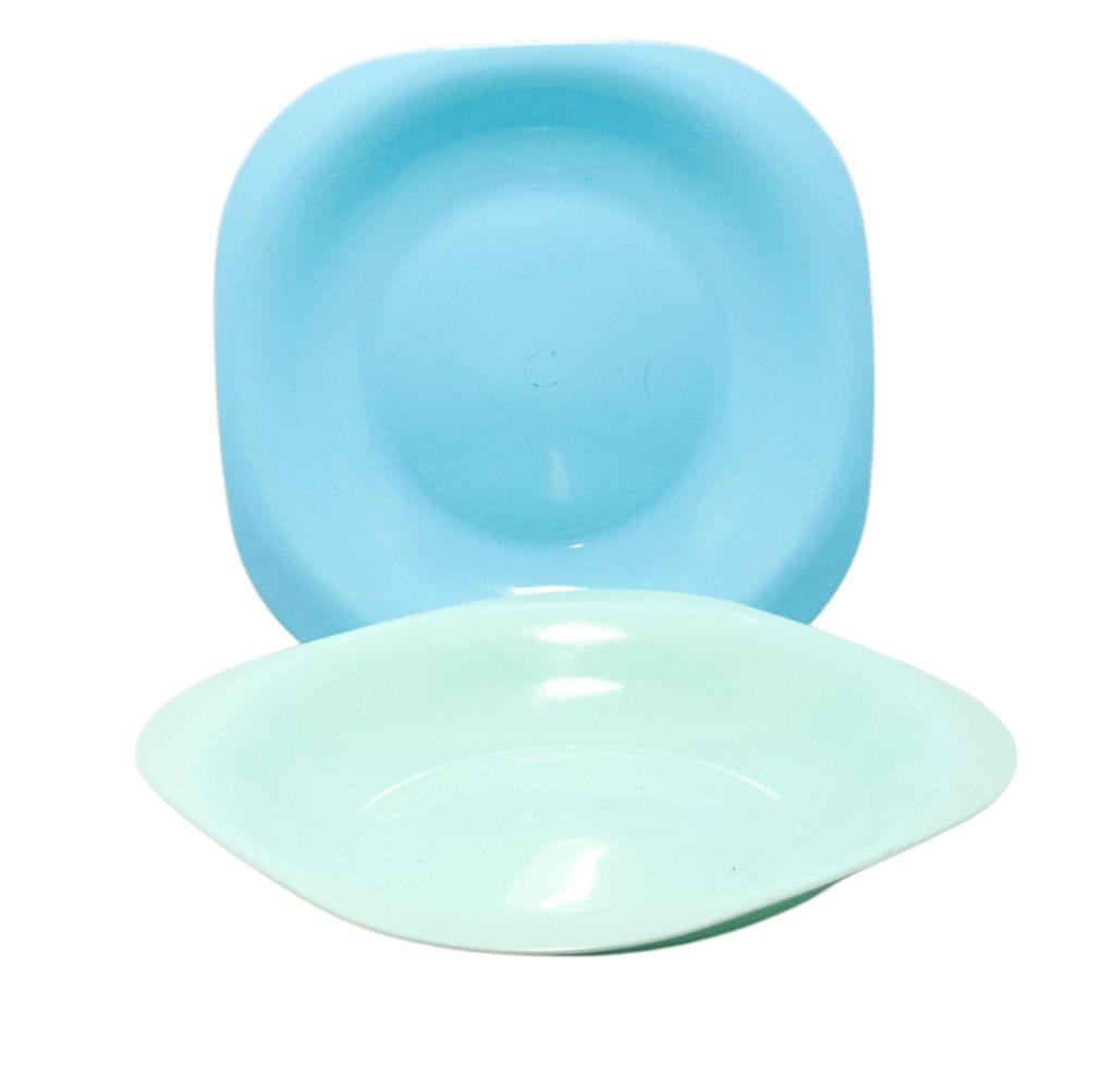 PLATO HONDO CUADRADO PLASTICO 21CM