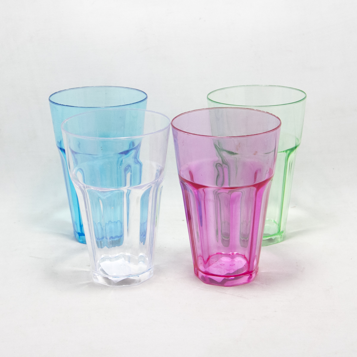 Vaso faceteado cristal Mis Plast - plastico - 330cc