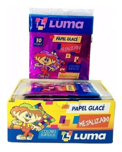 Papel Glace Metalizado x10un