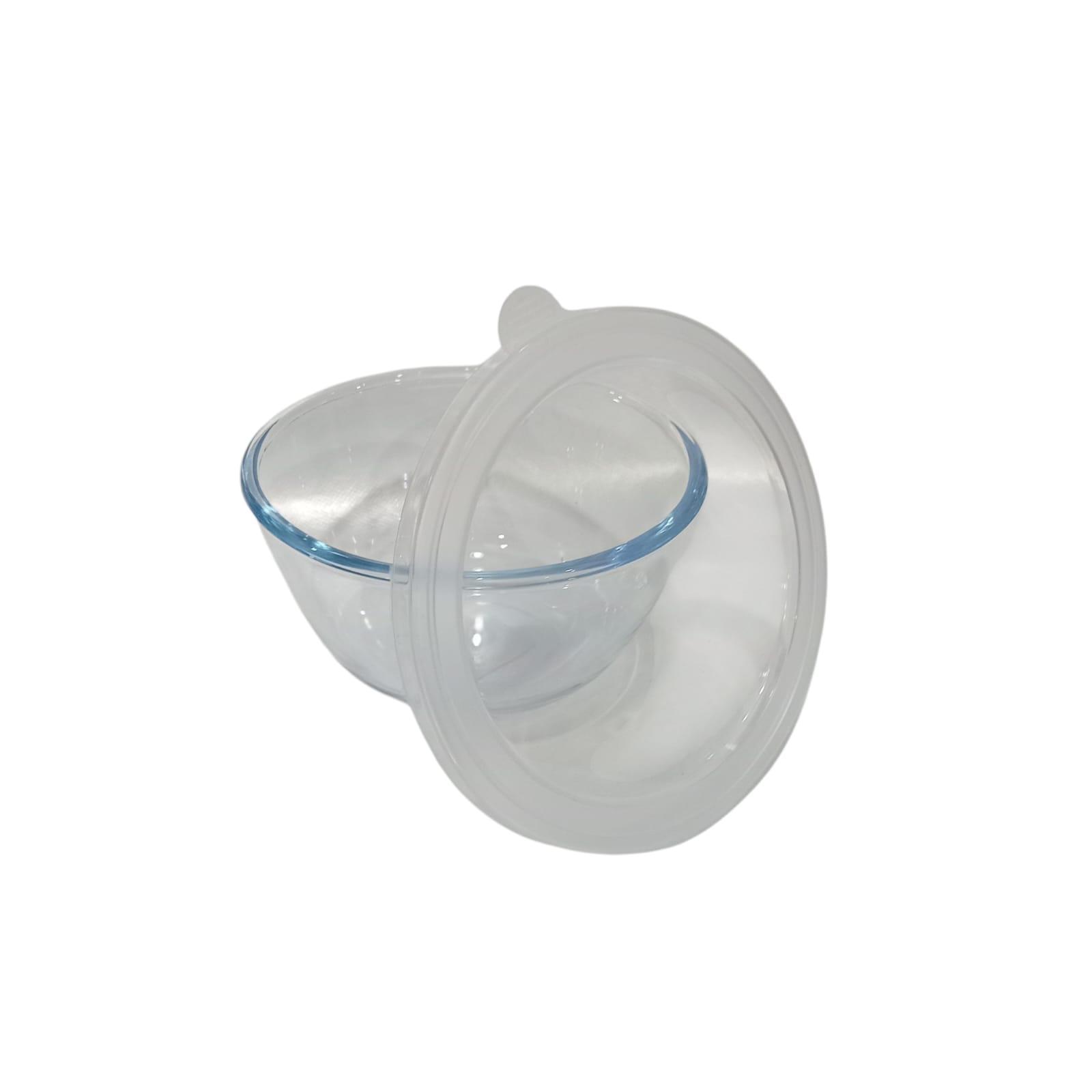 ENSALADERA/BOWL VIDRIO MEDIANO CON TAPA 15CM