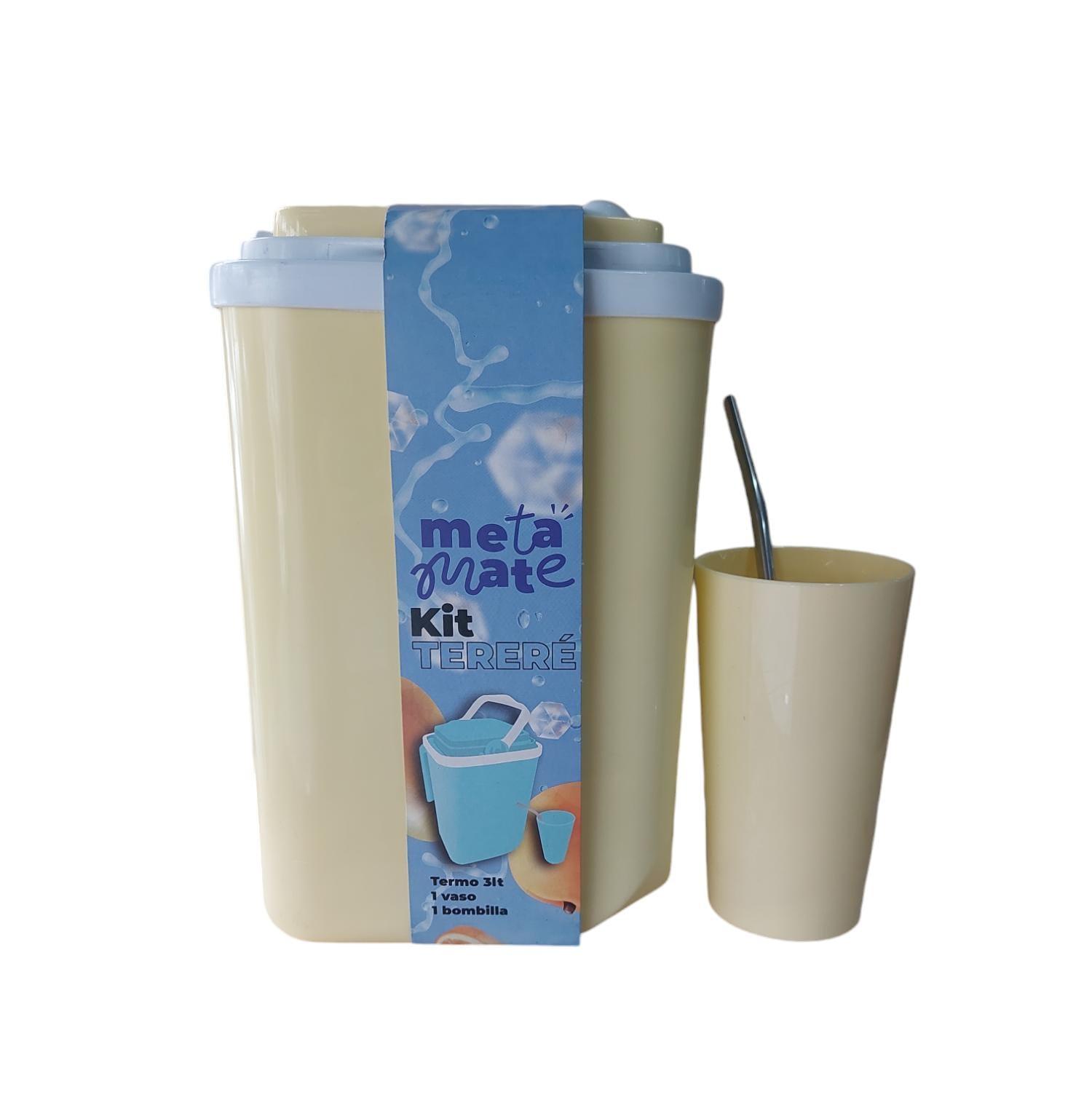 TERMOLAR/BIDON TERERE CON VASO Y BOMBILLA ALUMINIO 3LTS