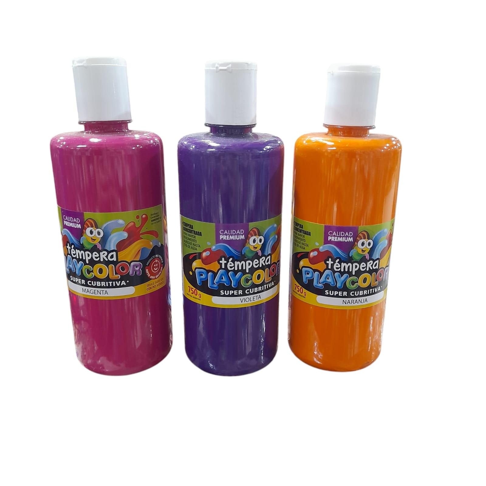 TEMPERA FRASCO 750 GR VARIOS COLORES PLAYCOLOR