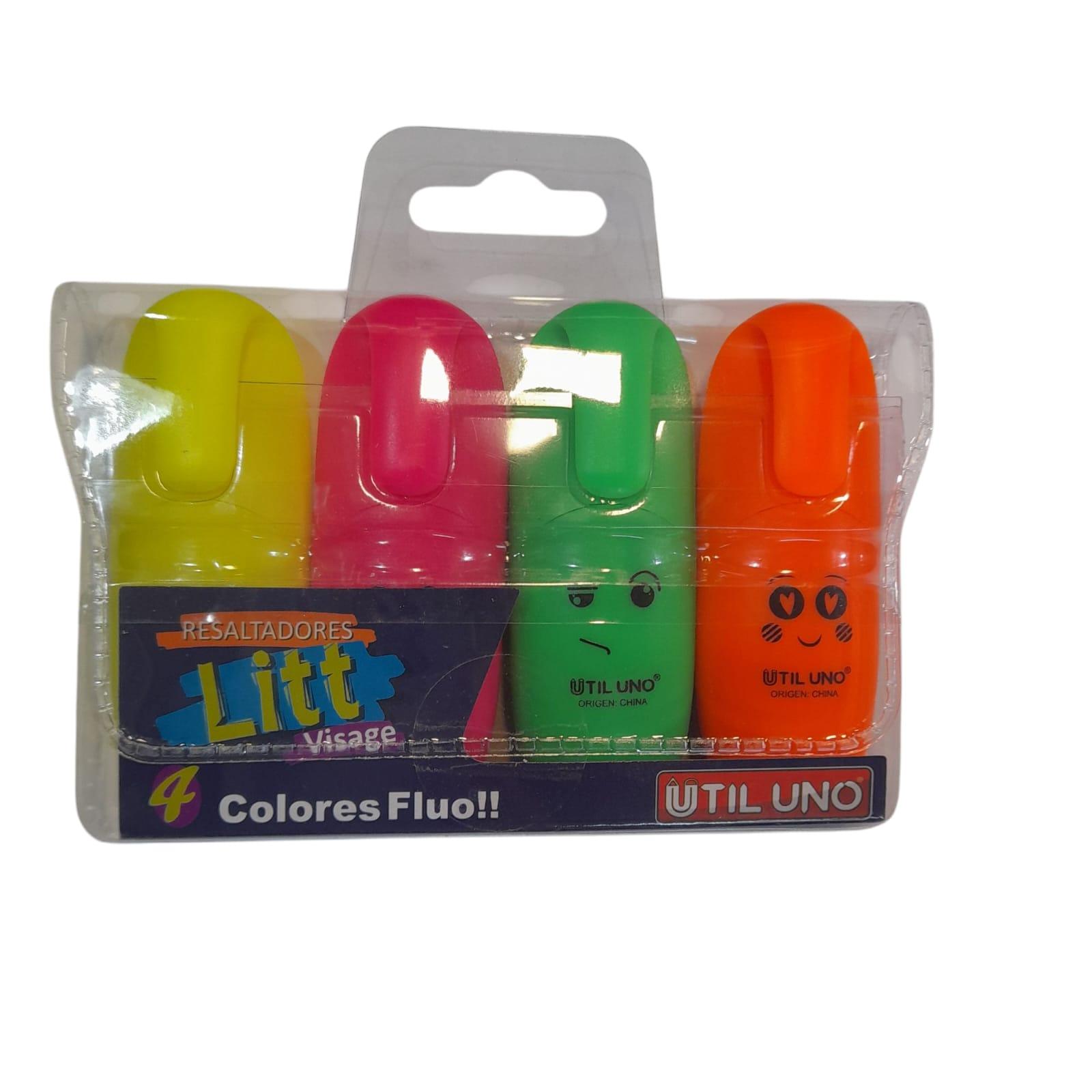 RESALTADORES X4 UNIDADES MINI FLUO