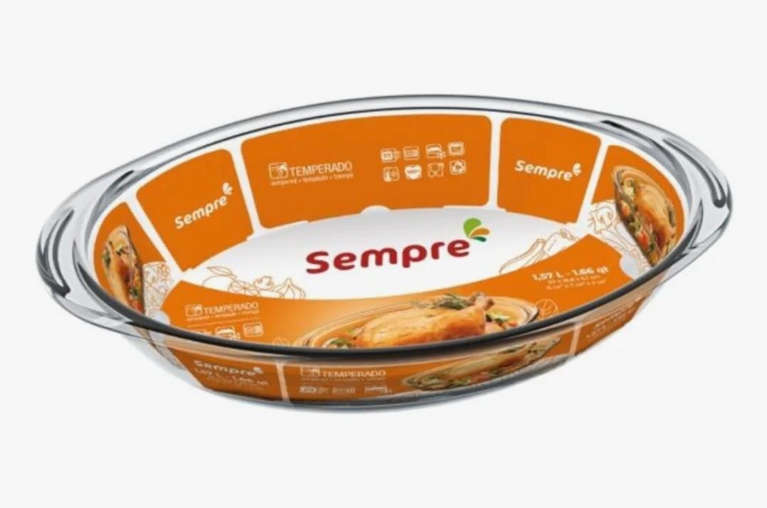 BANDEJA/FUENTE OVALADA VIDRIO 1.57LTS