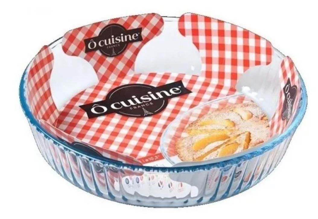 MOLDE ESTILO TARTERA VIDRIO REDONDA 2.1LTS 
