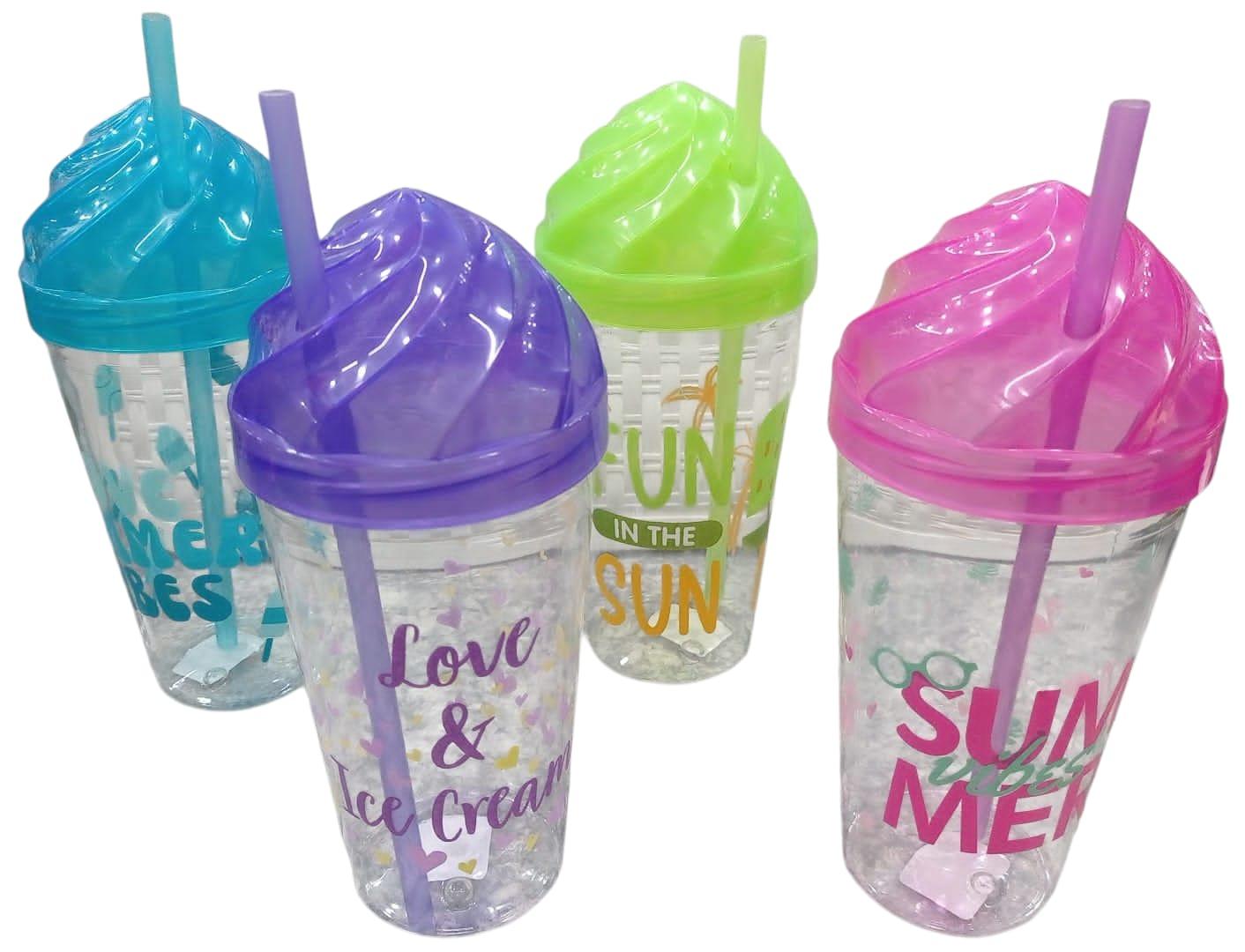 VASO F/HELADO ACRILICO 600CC ESTAMPADO