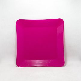 PLATO PLASTICO CUADRADO 22CM