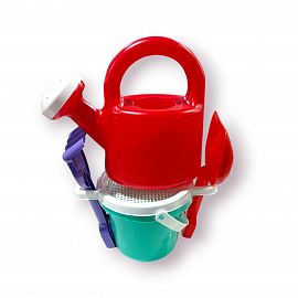 BALDE PLAYERO C/ 4 ACCESORIOS PLASTICO EN BOLSA