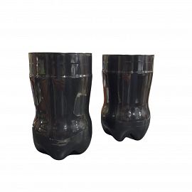 VASO CORDOBES COLOR NEGRO BOTELLA CORTADA