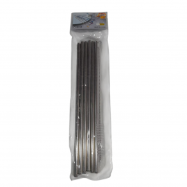 SORBETES ACERO INOXIDABLE X 6 UNIDADES EN BOLSA