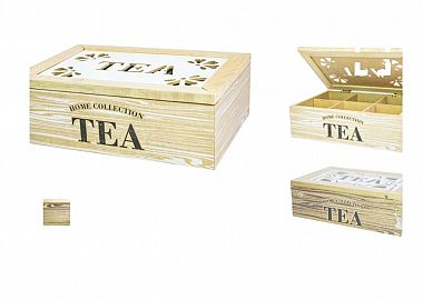 CAJA MADERA 6 DIVISIONES PARA INFUSIONES