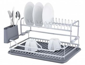 SECAPLATOS Y VASOS 2 PISOS ALUMINIO LONDON 