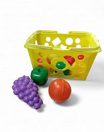 CANASTITA CON FRUTAS PLASTICA